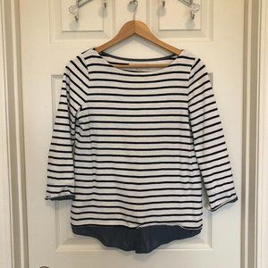 Ann Taylor LOFT Striped Long Sleeve Blouse